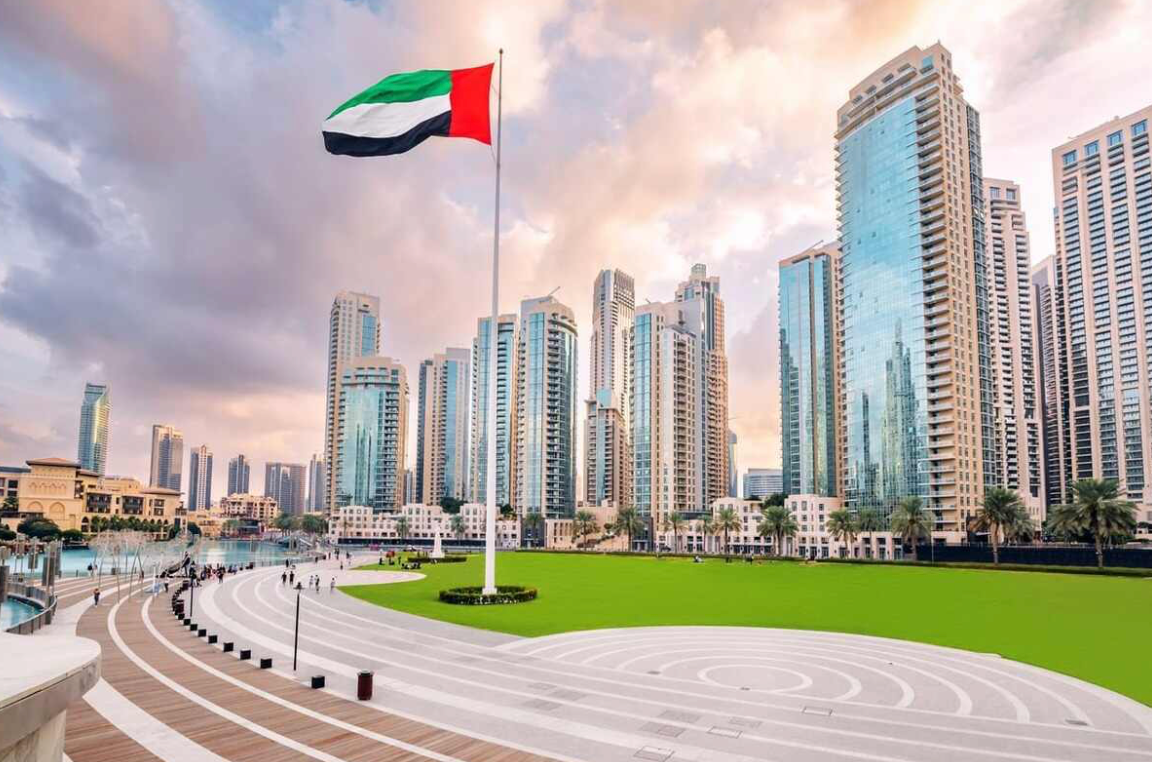 Dubai skyline at dusk — global financial centre and capital destination