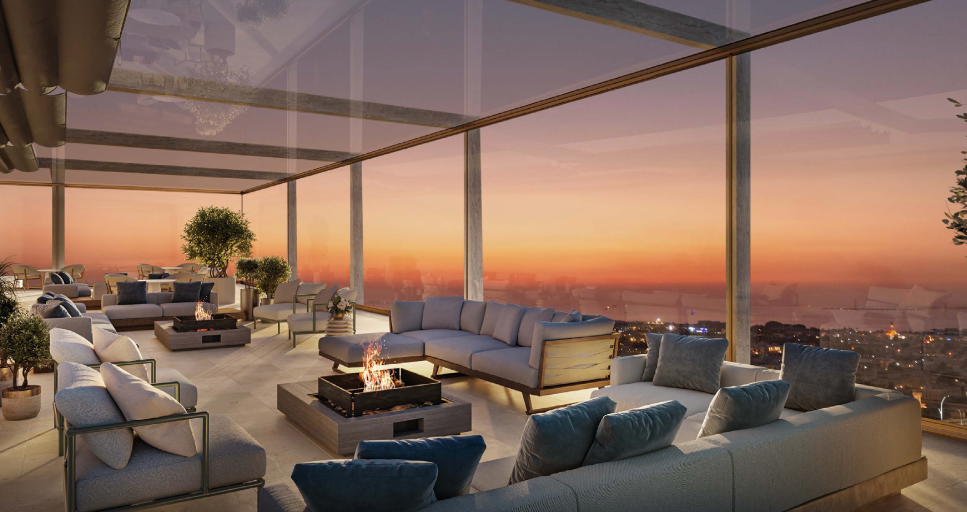 AHS Tower rising above Sheikh Zayed Road beside DIFC and Downtown Dubai.