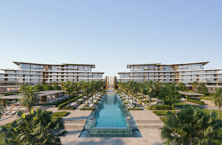 Four Seasons Private Residencies at Saadiyat Beach with beachfront pools and resort-style waterfront living.