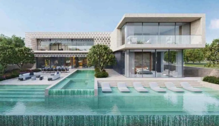 Private villa with swimming pool in Nawayef West on Hudayriat Island, Abu Dhabi.